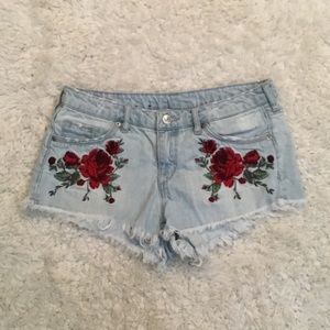 H&M Rose Jean Shorts